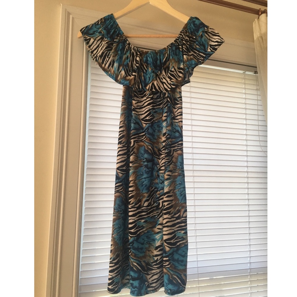 Patterned Zebra Beach Dress